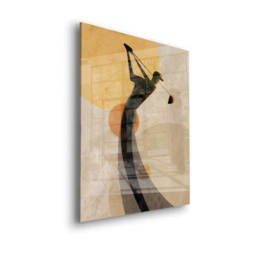 Minimal Golfer Swing Acrylic Glass Art