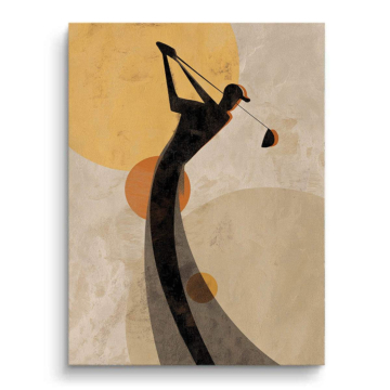 Minimal Golfer Swing Canvas Art