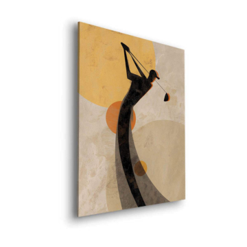 Minimal Golfer Swing Dibond Matt Art