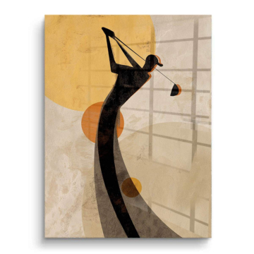 Minimal Golfer Swing PVC Gloss Art