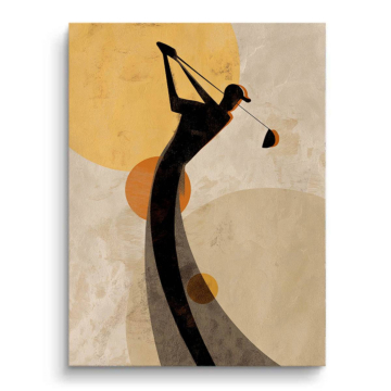 Minimal Golfer Swing PVC Matt Art