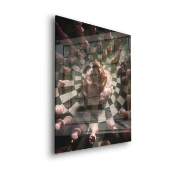 Schach Königin Perspectiv - Acrylglasbild