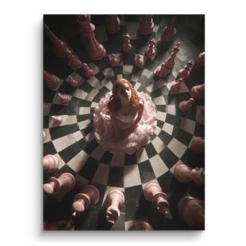 Chess Queen Perspective Canvas Art