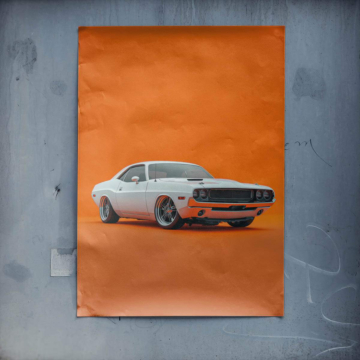 Mustang Challenger Inspired Muscle Car Poster Art
