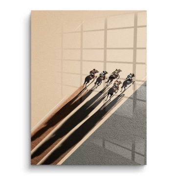 Schatten eines Pferderennens - PVC-Bild glänzend