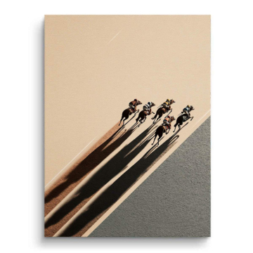Schatten eines Pferderennens - PVC-Bild matt