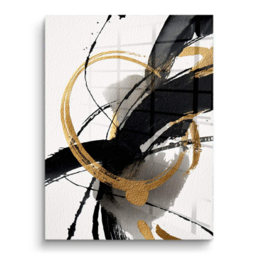 Abstrait cercle brush - tableau PVC brillant