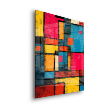 Grille de couleur moderniste - tableau en verre acrylique