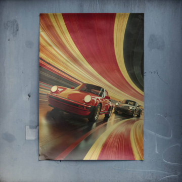 Rennwagen inspiriert von Porsche - Poster
