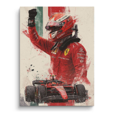 Ferrari Inspired Formula Racing Driver Canvas Art
