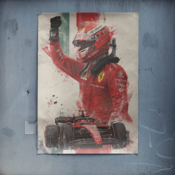 Formuła wyścigowy Driver inspirowany Ferrari - plakat