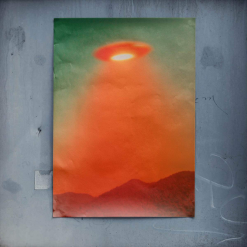 OVNI montagne rayon - poster