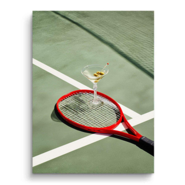 Tennis and Martini Canvas Art