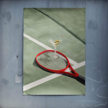 Tennis and Martini Poster Art