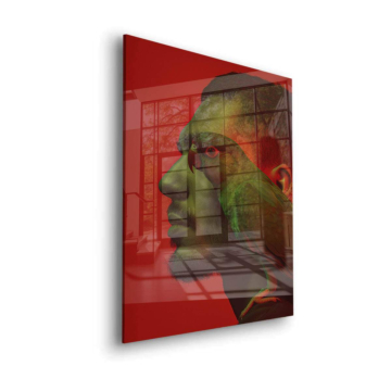 Neon-Traumfänger-Porträt - Acrylglasbild