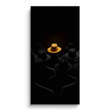 Yellow Hat Spotlight Canvas Art