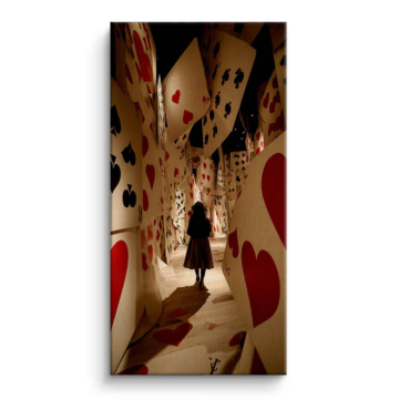 Playing cartas Hall - cuadro en lienzo