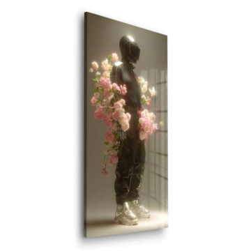 Floral Child Portrait Acrylic Glass Art