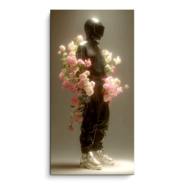 Florales Kinderporträt - PVC-Bild matt