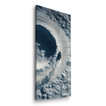 Lunaire nuage spirale - tableau en verre acrylique