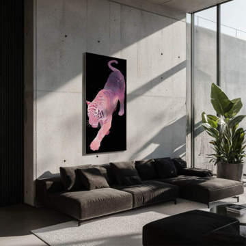 Pinker Bengal-Tiger - Dibond-Bild matt