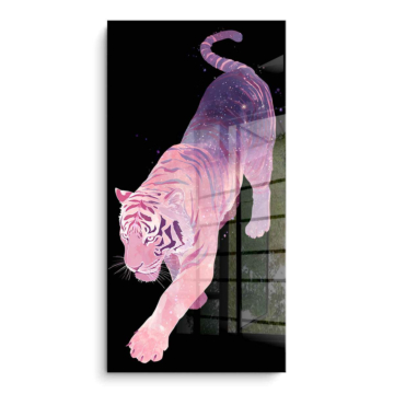 Pinker Bengal-Tiger - PVC-Bild glänzend