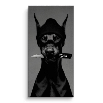 Dark Horned Portrait Canvas Art