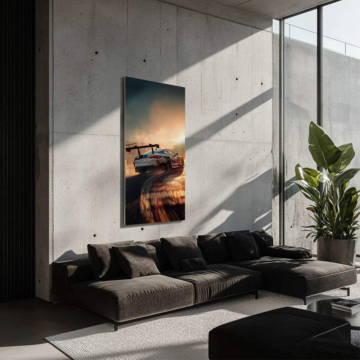 Rennwagen inspiriert von BMW - Dibond-Bild matt