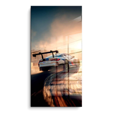Coche de carreras inspirado en BMW - cuadro PVC brillante