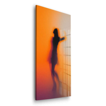 Warm Silhouette Figure Acrylic Glass Art