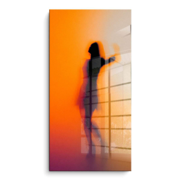 Warme Silhouettenfigur - PVC-Bild glänzend