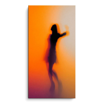 Warme Silhouettenfigur - PVC-Bild matt