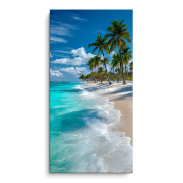 Tropischer Palmenstrand - PVC-Bild matt