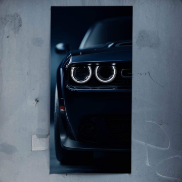 Coche potente inspirado en Dodge Charger - póster