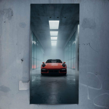 Garagenauto inspiriert von Porsche - Poster