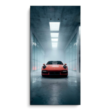 Garagenauto inspiriert von Porsche - PVC-Bild matt