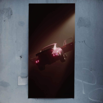 Bolide sombre inspiré de Porsche - poster