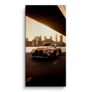 BMW M4 Inspired City Car Canvas Art