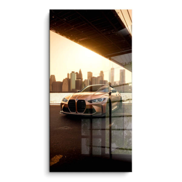 Coche ciudad inspirado en BMW M4 - cuadro PVC brillante