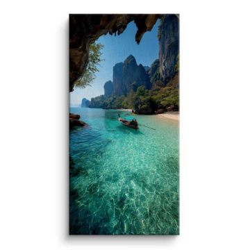Azure Lagoon Paradise Canvas Art
