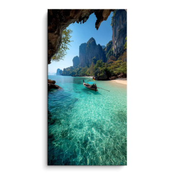 Azur lagon paradis - tableau PVC mat
