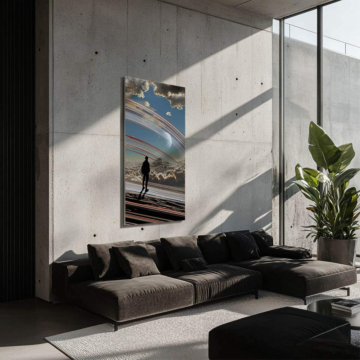 Surrealer Himmelssteg - Dibond-Bild matt