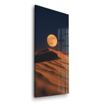 Clair de lune désert dunes - tableau en verre acrylique