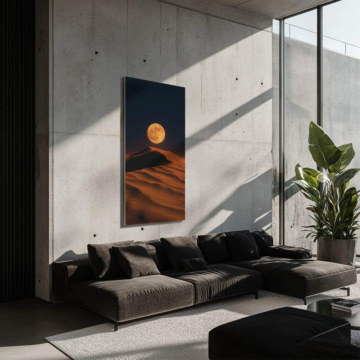 Clair de lune désert dunes - tableau Dibond mat