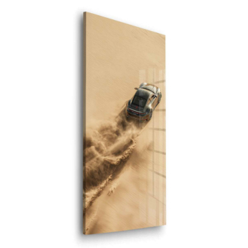 Porsche Inspired Desert Drive Acrylic Glass Art