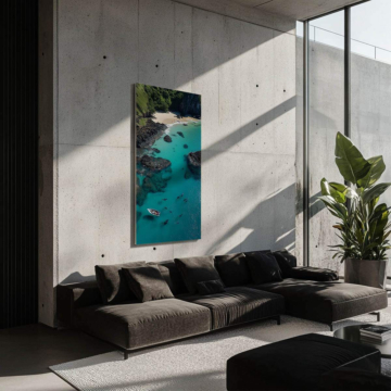 Crique turquoise - tableau Dibond mat