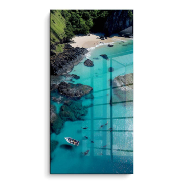 Crique turquoise - tableau PVC brillant