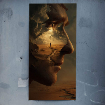 Traum Gesicht Landschaft - Poster