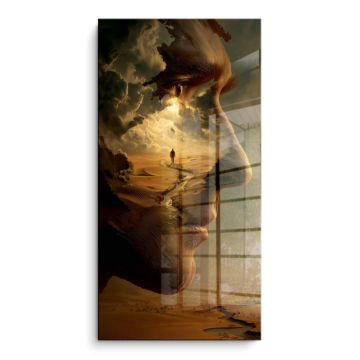 Traum Gesicht Landschaft - PVC-Bild glänzend