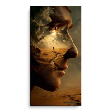 Traum Gesicht Landschaft - PVC-Bild matt